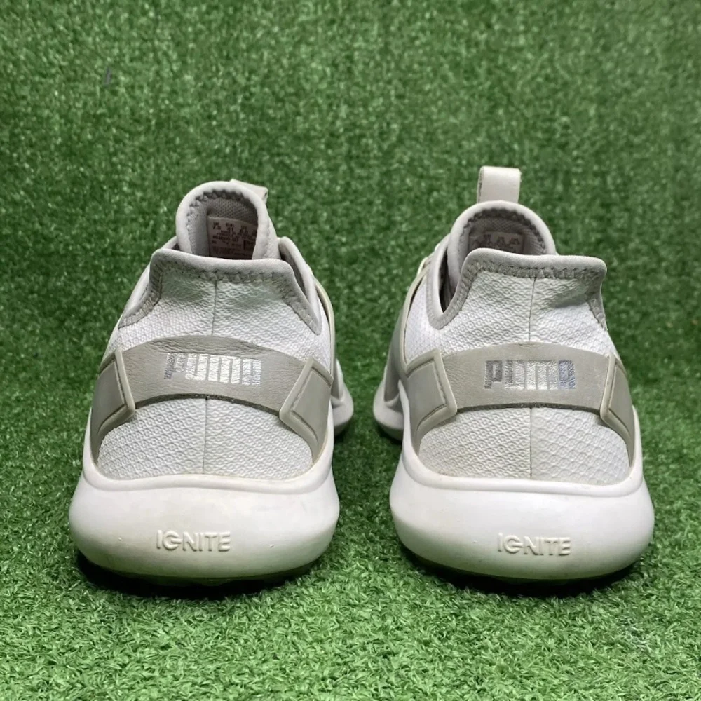 Puma Mens Ignite Fasten 8 Disc‎ Golf White/Silver  SZ 8.5 US Men's Shoes